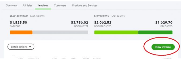 How to Create an Invoice in Quickbooks