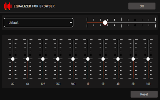 Equalizer for Browser