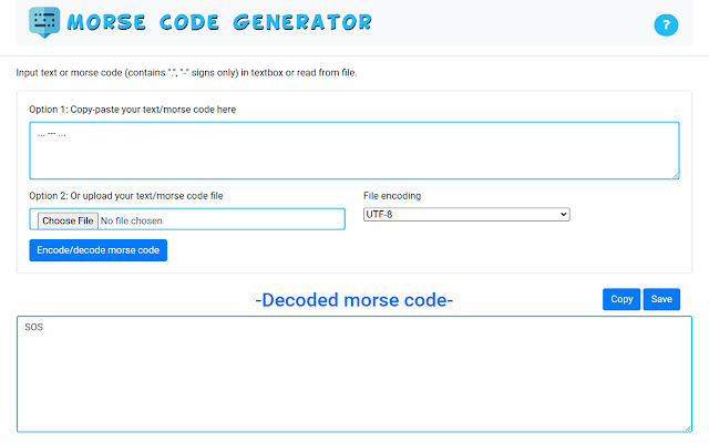 Morse Code Generator chrome extension