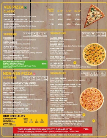 New York Slice Pizza menu 