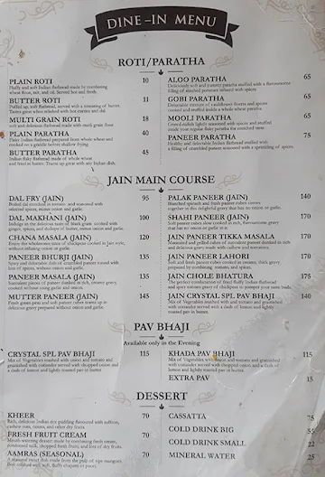 Crystal menu 