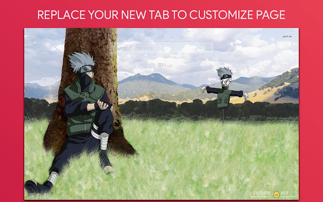 Kakashi Hatake Wallpaper HD Custom New Tab