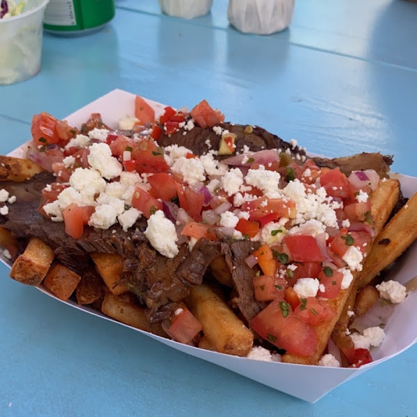 Loaded Fries with smoked brisket