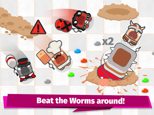 Smashers.io Foes in Worms Land