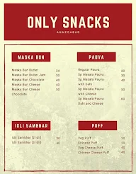 Only Snacks menu 1