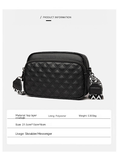 Title 10, One-Shoulder Rhombus Womens Cross-body Bag. St...