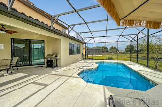 Plenty of space on the pool deck of this villa