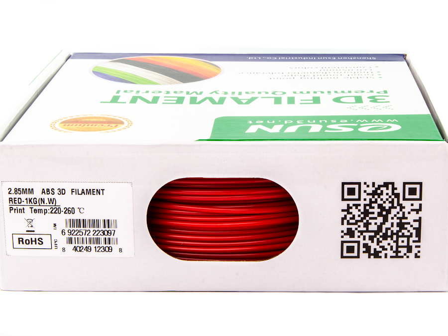 eSUN Red ABS Filament - 2.85mm (1kg)