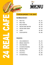 24 Real Cafe menu 1