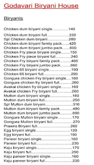 Godavari Biryani House menu 1