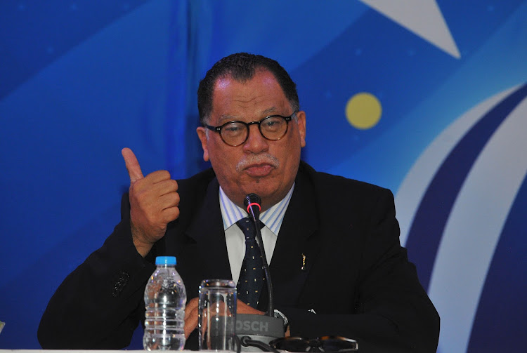 Dr Danny Jordaan SAFA President during the FIFA Womens World Cup Trophy Tour Press Conference on the 07 April 2019 at Maharani.