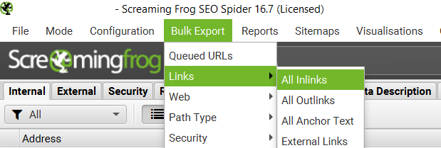 In Screaming Frog, export the “all inlinks report” and build a pivot table in Excel. Then you can see all at once which pages link to where and you can even add in the anchor text to make sure that they are optimized.