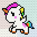 Pixel Unicorn: Color By Number