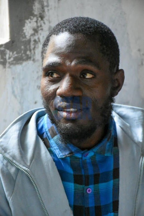 Joseph Juma Odhiambo, one of the three terror suspect accused of escaping from Kamiti maximum prison on or before 15, November 2021 before chief magistrate Diana Mochache on 29, November 2021./ MERCY MUMO