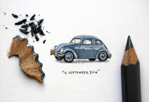 A miniature artwork by South African artist Lorraine Loots.