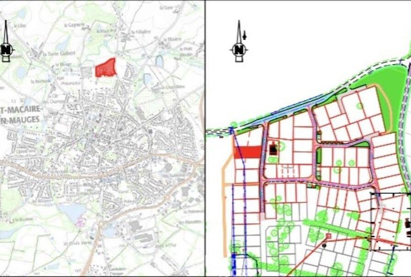  Vente Terrain à bâtir - à La Renaudière (49450) 