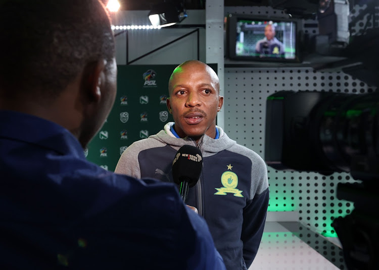 Mamelodi Sundowns defender Khuliso Mudau during the Nedbank Cup last 16 draw at the SuperSport Studios in Randburg on Monday.