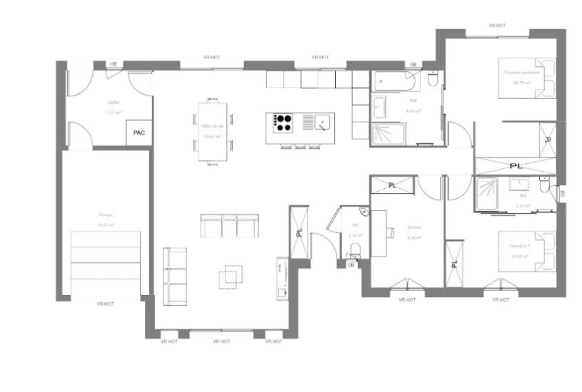  Vente Terrain + Maison - Terrain : 582m² - Maison : 110m² à Véretz (37270) 