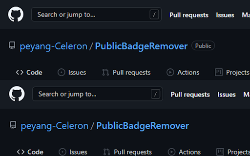 GitHub PublicBadge Remover