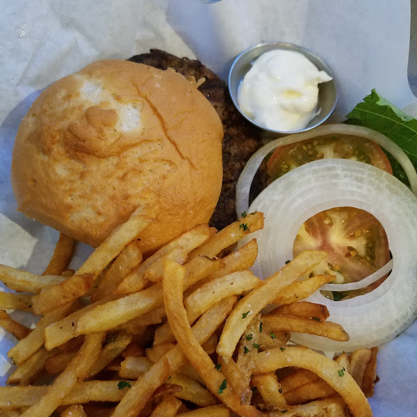 gluten freedom burger with fries