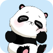 Cute Panda Emoji Keyboard Sticker  Icon