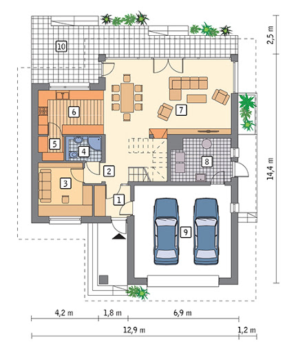 Piekny widok - M231 - Rzut parteru