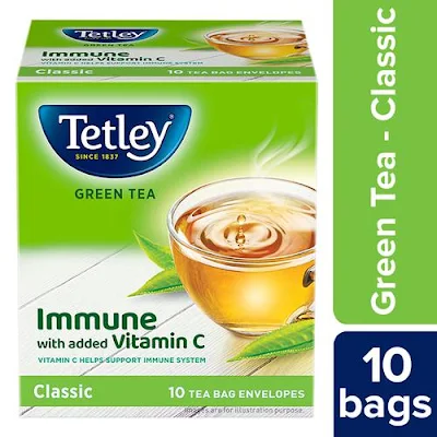 Tetley Green Tea - Regular - 13 gm