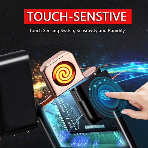 Title 12, USB Rechargeable Lighter Electric Windproof Fla...