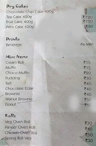 Cakes & Bakes menu 3