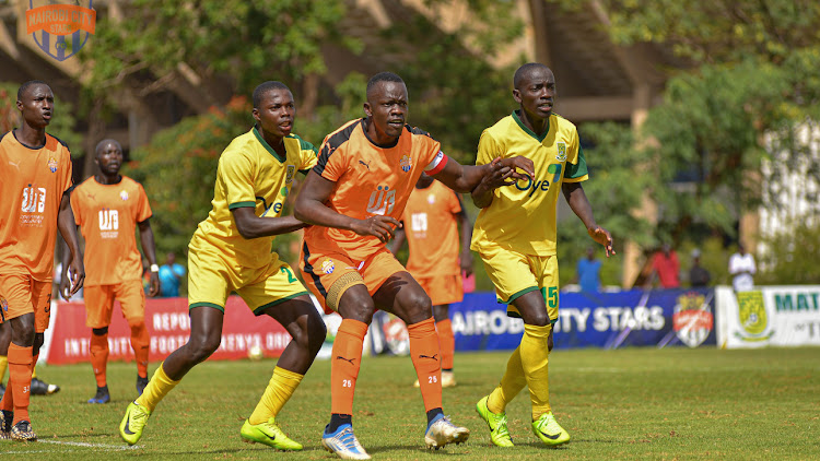 Patrick Onyango (C) in action during a past match