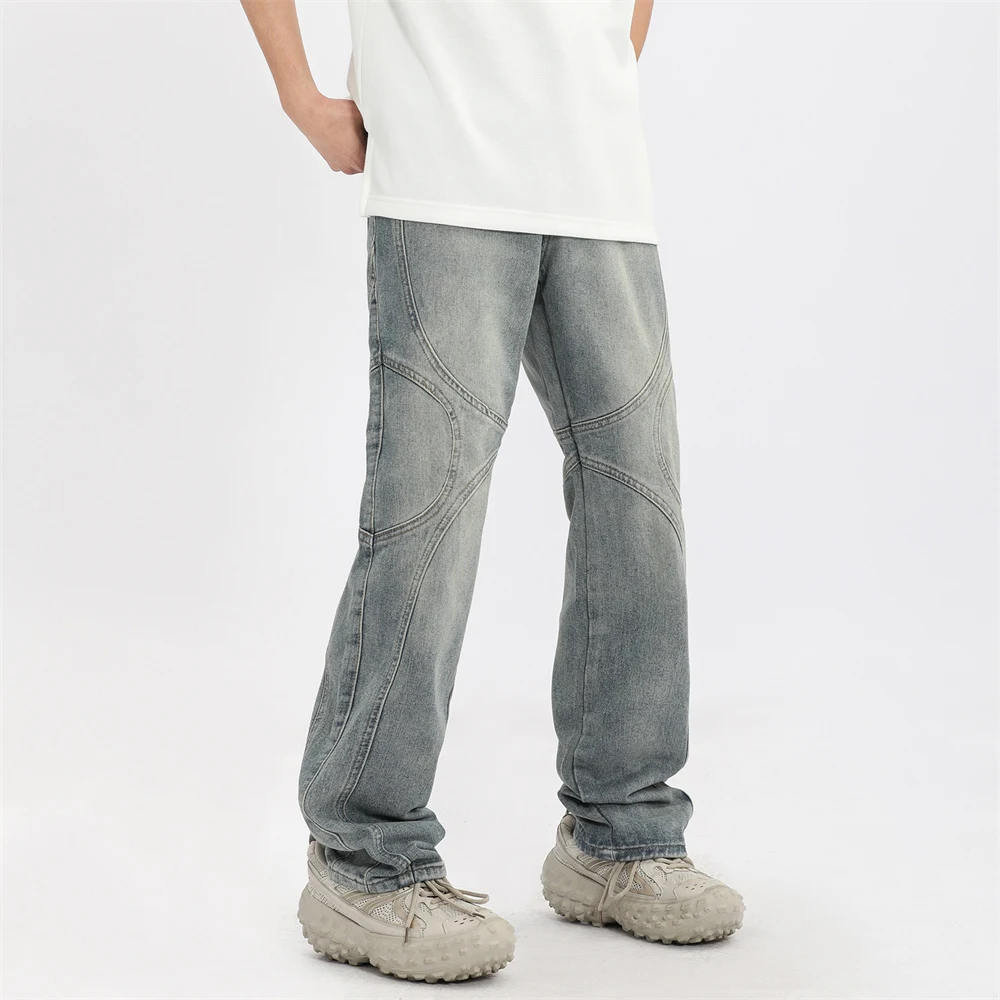 Title 5, Pantalones Retro Lavados para Hombre Estilo Urb...