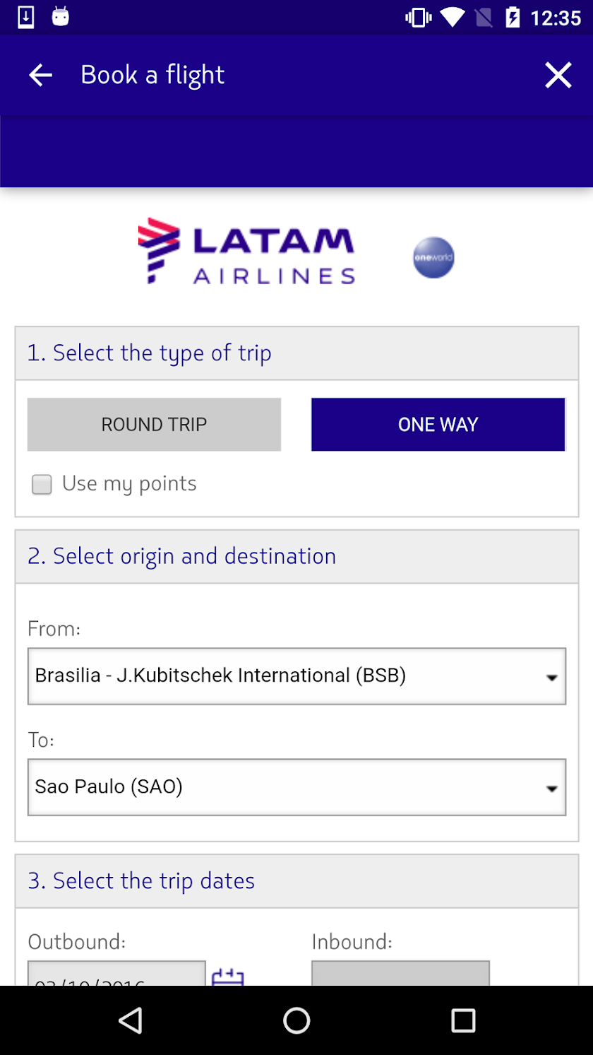 LATAM Airlines Screen 3