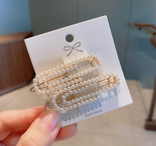 Title 1, Pearl Hair Clip Set. Elevate your hairstyle wit...
