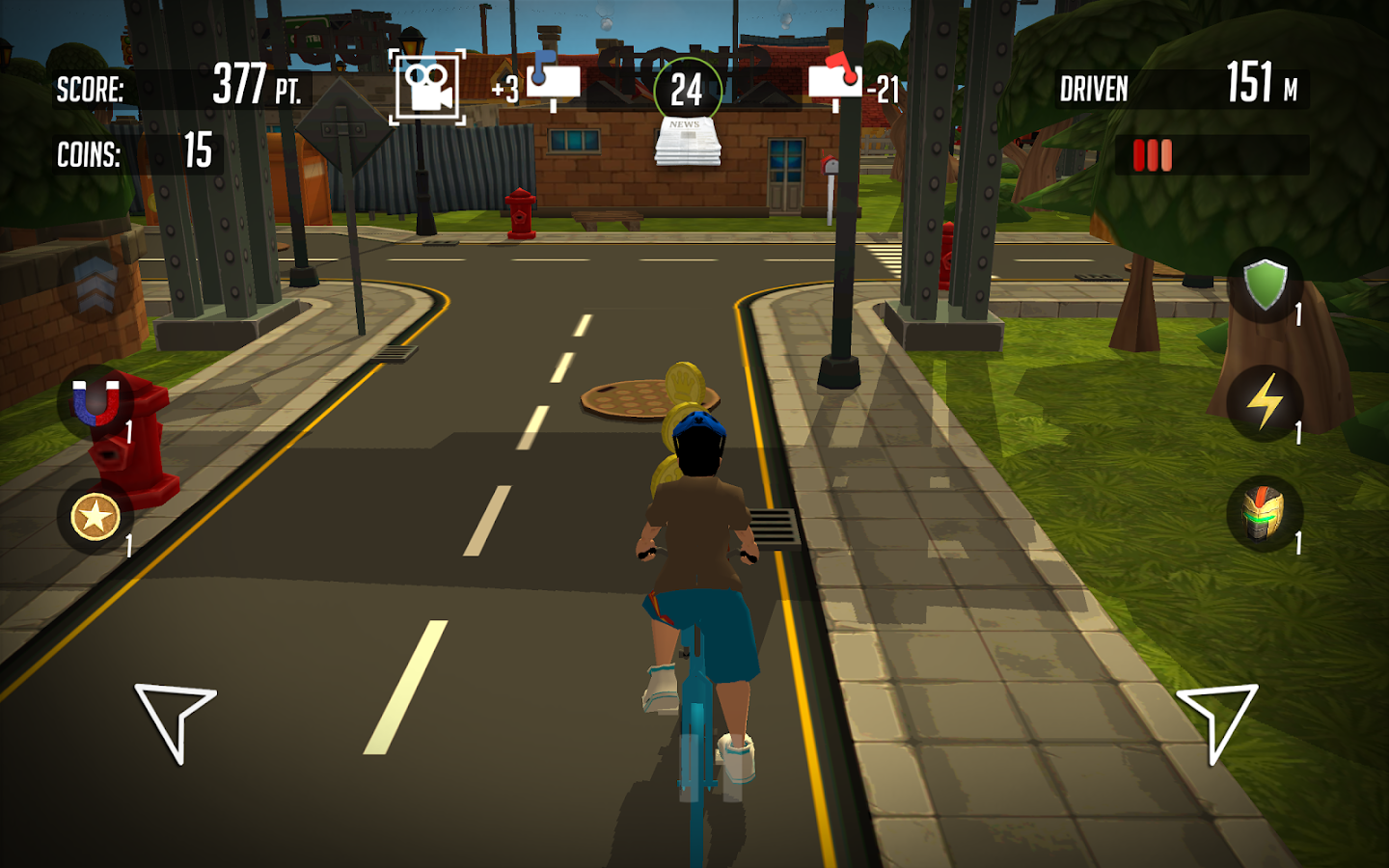   PaperBoy:Infinite bicycle ride: captura de tela 