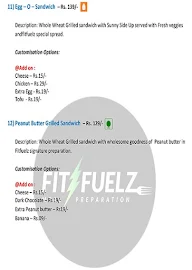 Fit Fuelz menu 3