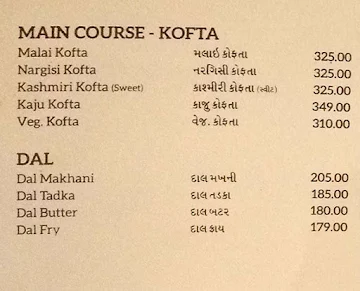 Jajarmaan menu 