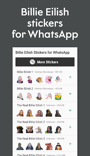 Billie Eilish Stickers for WhatsApp