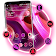 Pink Liquid Flow Launcher Theme icon