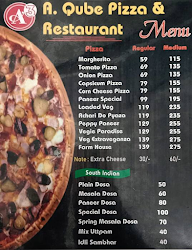 A. Qube Pizza & Fast Food Restaurant menu 1