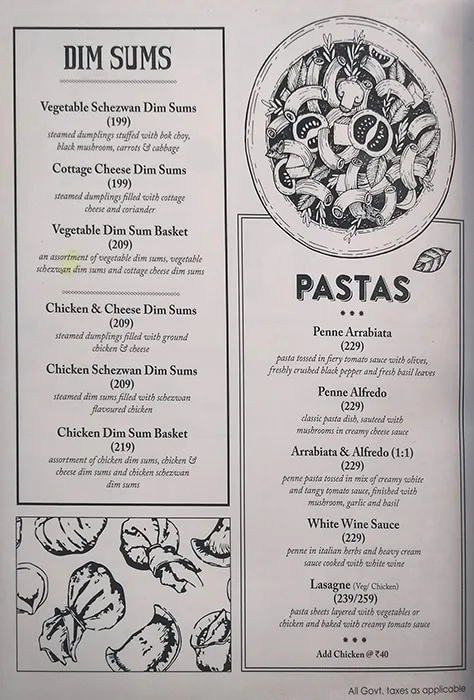 Cantino menu 