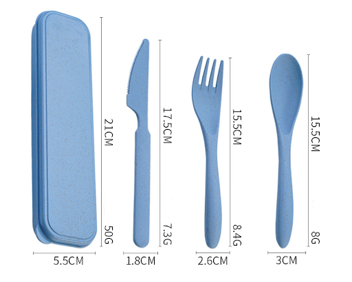 Title 9, Wheat Creative Portable Cutlery Box Set with Kn...