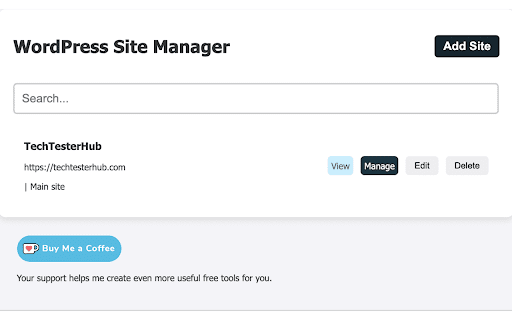 WordPress Site Manager