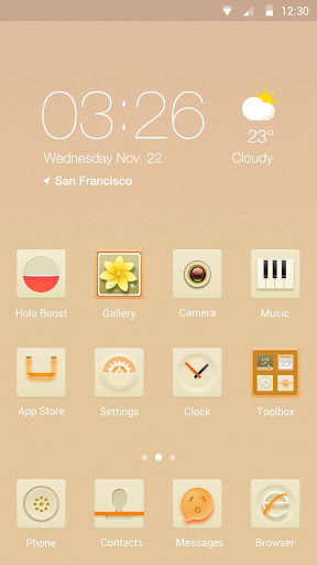 Beige Hue Hola Launcher Theme