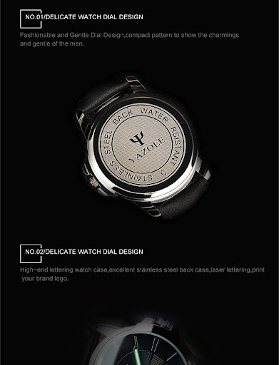 Title 16, New Mens Business Waterproof Luminous Quartz W...