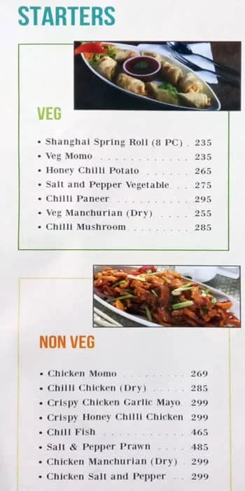 Shanghai Moon menu 