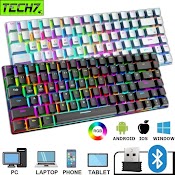 Bàn Phím Cơ Không Dây Mini Đa Kết Nối Rf84 Gaming Cho Máy Tính