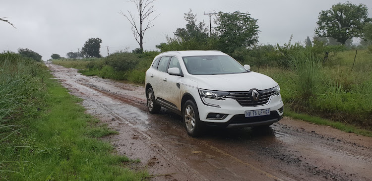 The Koleos was impressively grippy and stable on slick, muddy roads. Picture: DENIS DROPPA