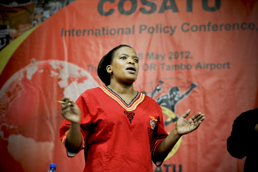 Cosatu, whose president is Zingiswa Losi, pictured, has warned the ANC to consult with it before making major decisions.