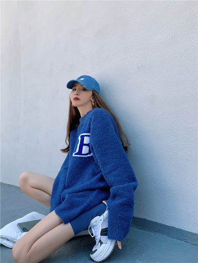 Title 1, Retro Loose Round Neck Casual Womens Knitted S...
