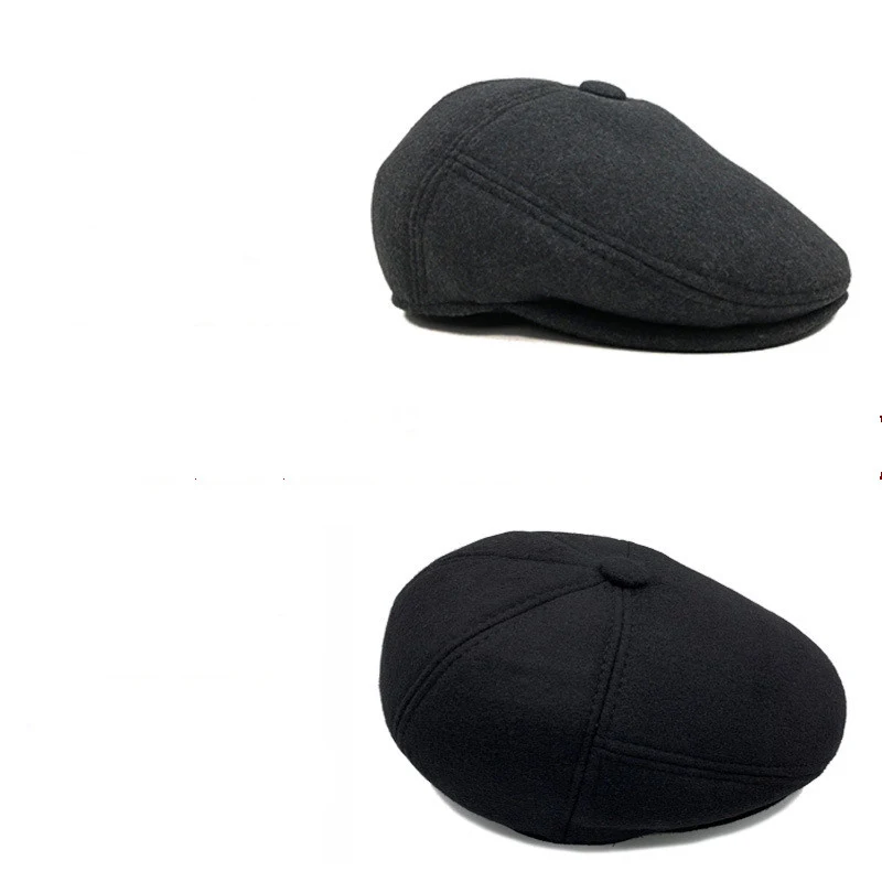 Gorro de lana para mediana edad Cálido y cómodo gorro de invierno para hombres Sombrero de lana transpirable para el frío Perfecto para uso diario y actividades al aire libre